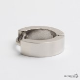 ステンレス シンプルピアス 彫り込み 模様 フープピアス メタリック シルバー ワンポイント 星 スター 米印 ※ プチプラ 片耳1点 つけっぱなしok メンズ 男性 金属アレルギー対応 イヤリング
