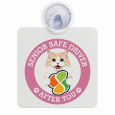 カーサイン 高齢者マーク SENIOR SAFE DRIVER ラガマフィン 車内用 吸盤タイプ 収れん火災防止タイプ 肉球 日本製 車 ステッカー