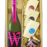 ★ 送料無料 ★ Ｗ ( ダブリュー ) 山田錦 純米  720ml ＋ チーズおつまみ 4種セット【 9454 】【 日本酒・おつまみセット 】【 要冷蔵 】【 ハロウィン 贈り物 ギフト プレゼント 誕生日 結婚のお祝い 】