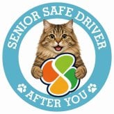 カーサイン 高齢者マーク SENIOR SAFE DRIVER サイベリアン ステッカー シール 直径13cm 肉球 日本製 車