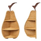 ferm LIVING ファームリビング 洋梨の形の編み込みラタン Pear Braided Corner Shelf  北欧 壁掛けシェルフ 収納 おしゃれ 可愛い 北欧家具 インテリア雑貨 キッズ 子供部屋 洋梨 ラフランス 正規販売店