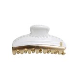 アレクサンドルドゥパリ ALEXANDRE DE PARIS ヘアクリップ ヘアアクセサリー VENDOME ICCM-15571-16P1-BLANC-NAT ホワイト ゴールド