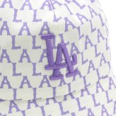エムエルビーコリア MLB Korea バケットハット 帽子 ロサンゼルス ドジャース モノグラム パステル ドーム 32CPHA111 07V メンズ レディース ユニセックス ホワイト+バイオレット 海外正規品