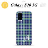 SC-51A SCG01 Galaxy S20 スマホケース ソフトケース チェック B 青 +アルファベット メンズ レディース nk-s20-tp438i