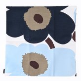マリメッコ marimekko クッションカバー 50×50cm ウニッコ ホワイト ブルーベリー ブルー ダークブラウン 76432 076432 145 ヌードクッション別売り 北欧雑貨 北欧デザイン 送別会 誕生日 お中元 結婚祝い 結婚式 高級 父の日 母の日【スペシャルラッピング660円(別売り)】 ホワイトデー ネコポス