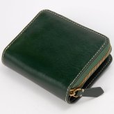 ベリーズヨーク　BELLIES YORK　二つ折り財布　BYTM1944GR　グリーン　緑色　ベジタブルタンニン　イタリアンレザー　牛革　”エイジングを楽しむ革小物”