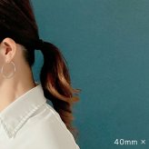 【2個で送料無料】ピアス 金属アレルギー フープ サージカル ステンレス フープピアス 直径30mm×幅2mm ゴールド ホワイトゴールド ピンクゴールド 片耳 医療用 輪っか リング ピアス プレゼント