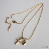 ステンレス 誕生石とパヴェクロスのネックレス 12タイプ ハート ゴールド レディース 小豆チェーン ペンダント 十字架 カラーストーン 華奢 きれいめ 大人可愛い 繊細 上品 重ね付け アクセサリー 金属アレルギー対応