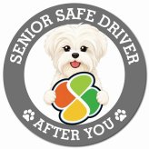 カーサイン 高齢者マーク SENIOR SAFE DRIVER マルーキー マグネット 強力 直径13cm 肉球 日本製 車 ステッカー