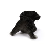 犬の置物 woobia ウービア かまえるシュナウザー 黒白 小 子犬 10cm 手のひらサイズ リアル動物オーナメント イギリス職人手彩色 玄関 デスク インテリア 縁起物 誕生日 お礼 退職祝い 新築祝い お祝い ギフト プレゼント かわいい