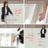 折りたたみ多目的収納ボックス　3段　BENRY ONLS0358 収納ラック リビング収納 シンプルスタイル モダン 角型 プラスチック 収納ボックス 見せる収納 折りたたみ収納 推し活グッズ収納幅44cm 奥行34.5cm 高さ64.5cm