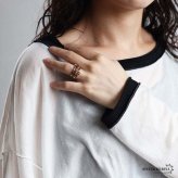 ステンレス 3連リング コネクテッドリング ごつめ ワイド ボリューム マルチ ミックス ゴールド シルバー ピンク 指輪 重厚感 太め 大きめ 存在感 メタル お洒落 重ね 大人っぽい レディース 女性 金属アレルギー対応