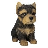 置物 woobia ウービア 犬 ヨーキー お座りヨークシャーテリア 中 高さ16.3cm 小型犬 リアル 本物そっくり イギリス生まれ 職人手彩色 縁起物 戌年 玄関 インテリア 新築祝い 引っ越し祝い 開店祝い 出産祝い 誕生日 お祝い ギフト プレゼント 犬好き ヨークシャーテリア好き