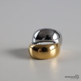 ステンレス ぷっくり 2連イヤーカフ メタルイヤーカフ シンプル コンビ かわいい ゴールド 18KGP ミックス 片耳1点 プチプラ 耳の穴不要 痛くない レディース 女性 金属アレルギー対応フェイクピアス ノンホール イヤリング