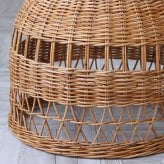 照明 ライト ペンダント ランプシェード ラタン 籐 レイヤーデザイン 1灯 口金E26 60W LED対応 約 W 45 × D H 35 cm 器具 天井 アジアンランプ シーリ