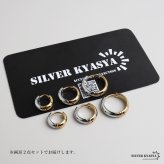 ステンレス 定番 フープピアス コンビ シンプルピアス ゴールド ミックス バイカラー シルバー 幅4mm 3サイズ プチプラ メタル 小さめ 細身 プレーン ノーマル つやつや 両耳2点 レディース イヤリング 女性 金属アレルギー対応