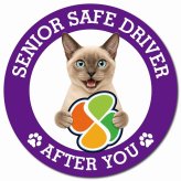 カーサイン 高齢者マーク SENIOR SAFE DRIVER トンキニーズ マグネット 強力 直径13cm 肉球 日本製 車 ステッカー