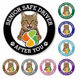 カーサイン 高齢者マーク SENIOR SAFE DRIVER ピクシーボブ マグネット 強力 直径13cm 肉球 日本製 車 ステッカー