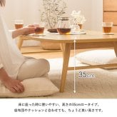 テーブル 折りたたみ 座卓 ゼン IWT-2240 幅120cm 奥行80cm ロー センター リビング 応接 折れ脚 大きめ 来客用 お盆 年末年始 木製 和風 和モダン 北欧 おしゃれ ナチュラル 岩附