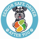 カーサイン 高齢者マーク SENIOR SAFE DRIVER ミニチュアシュナウザー ステッカー シール 直径13cm 肉球 日本製 車