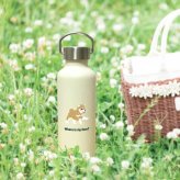 豆柴 かわいい 取っ手付きマグボトル おしゃれ 290ml 保温 保冷 ステンレス マグボトル 取っ手付き 真空 断熱 二重構造 ボトル タンブラー 水筒 マイボトル オリジナル 柴犬 日本犬 犬 ペット 動物 アニマル