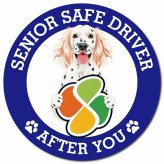カーサイン 高齢者マーク SENIOR SAFE DRIVER イングリッシュセター マグネット 強力 直径13cm 肉球 日本製 車 ステッカー