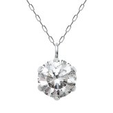 ネックレス ダイヤモンド 0.5ct Hカラー SIクラス プラチナ PT900 K18 ゴールド 一粒 ソリティア[ララクリスティー]