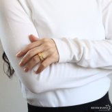 回る 歯車リング 機械美 ゴールド リング 18K GP 指輪 はぐるま ギミックリング 可動リング 遊び心 ストレス解消 アクセサリー