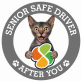 カーサイン 高齢者マーク SENIOR SAFE DRIVER ライコイ ステッカー シール 直径13cm 肉球 日本製 車