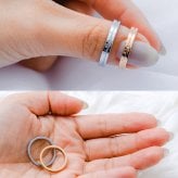【レーザー刻印対応】ペアリング 指輪 ステンレス アクセサリー ダイヤモンド シンプル 円周率 シルバー ローズゴールド 誕生日 記念日 メンズ レディース 名入れ ギフト プレゼント