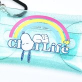 スヌーピー レインボー クリアマルチケース(S) (チルライフ) SNOOPY