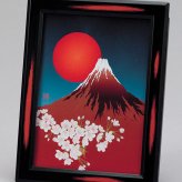 絵はがき和風フォトフレーム　曙（富士） インテリア 漆器 盆 カタログギフト 景品 粗品