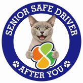 カーサイン 高齢者マーク SENIOR SAFE DRIVER ヨーロピアンバーミーズ ステッカー シール 直径13cm 肉球 日本製 車