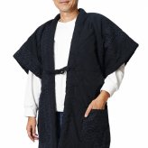 綿入り はんてん 日本製 半天 どてら メンズ やっこ 板締め切り替え 7590 MI-02 冬 丹前 はんてん 還暦 ちゃんちゃんこ ハンテン 部屋着 ルームウエア