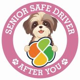 カーサイン 高齢者マーク SENIOR SAFE DRIVER シーズー ステッカー シール 直径13cm 肉球 日本製 車