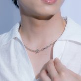 リンク チェーン ネックレス シンプル お揃い ペアアクセ ユニセックス