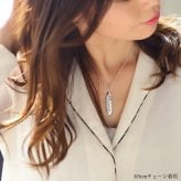 ハワイアンジュエリー シルバー ネックレス 刻印 無料 誕生石入れ可 フェザー ネックレス Mサイズ 羽 羽根 シルバー925 チェーン別売 ネイティブ BY THE SEA バイザシー 彼女 妻 女性 レディース 誕生日 プレゼント ハロウィン 【品番：SP323M】