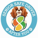 カーサイン 高齢者マーク SENIOR SAFE DRIVER キャバリアキングチャールズスパニエル ステッカー シール 直径13cm 肉球 日本製 車
