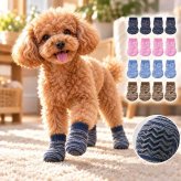 犬用靴下 滑り止め ゴム付き NEW ドッグソックス 小型犬 中型犬 肉球保護 足舐め防止 室内用 介護 シニア犬 防寒 フローリング対策 犬服 靴下 脱げにくい 犬の靴下