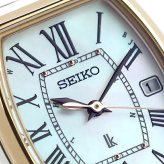 セイコー ルキア Grow 電波ソーラー 腕時計 ブランド レディース チタン SEIKO LUKIA HEE005J アナログ オフホワイト ゴールド 白 日本製