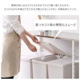 キッチンカウンター ゴミ箱収納 ステンレス天板 118cm キッチンラック ゴミ箱上ラック 可動棚 大理石調棚板 作業台 おしゃれ：