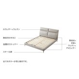 ベッド 寝具 カウレザー無垢材すのこ 180×200cm フレーム