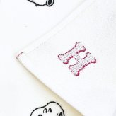 スヌーピー ミニタオル アイコン(H) イニシャル アイボリー ハンカチ SNOOPY