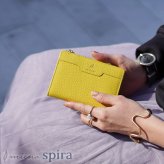 ミニ財布 レディース 本革 薄い 二つ折り財布 ブランド 【ネコポスで送料無料】 mieno spira カードたくさん コンパクト財布 ミニウォレット 定期入れ 小さい 牛革 レザー 上品 スリム 小さい財布 ギフト プレゼント 5F (07000496r)