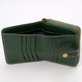ベリーズヨーク　BELLIES YORK　二つ折り財布　BYTM1944GR　グリーン　緑色　ベジタブルタンニン　イタリアンレザー　牛革　”エイジングを楽しむ革小物”