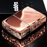 ZIPPO ライター アーマー ピンクゴールド 三面彫刻 ストリームエングレーブ ジッポ アラベスク 鏡面仕上げ 両面加工 シャインレイカット 重厚 メンズ レディース おしゃれ 高級 ギフト プレゼント