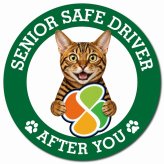 カーサイン 高齢者マーク SENIOR SAFE DRIVER トイガー マグネット 強力 直径13cm 肉球 日本製 車 ステッカー