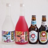 鍛高譚とクラフトビール4本セット(合同酒精赤鍛高譚20度(北海道) 合同酒精しそ焼酎 鍛高譚20度(北海道) 常陸野 アンバーエール(茨城県) 常陸野 ホワイトエール(茨城県)) 720ml×2本 330ml×2本