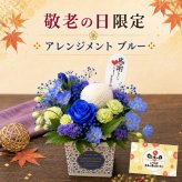 敬老の日 花 プレゼント フラワーギフト 生花 アレンジメント リンドウ 秋のお花 男性 女性 おじいちゃん おばあちゃん 送料無料　ラッピング無料　お祝い　敬老の日　ギフト　記念日