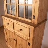 食器棚 FARMER 完成品 無垢材 パイン材 天然木 幅120cm・幅90cm W120xD45xH195cm / W90xD45xH195cm キッチン収納 カップボード 収納家具 ライトブラウン おしゃれ 新生活